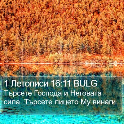 1 Летописи 16:11 BULG Bible Verse Image