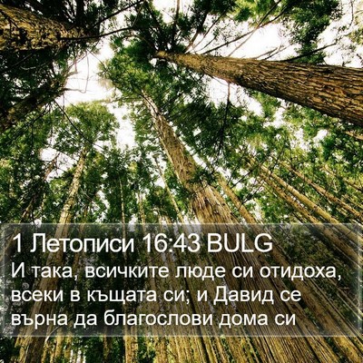 1 Летописи 16:43 BULG Bible Verse Image