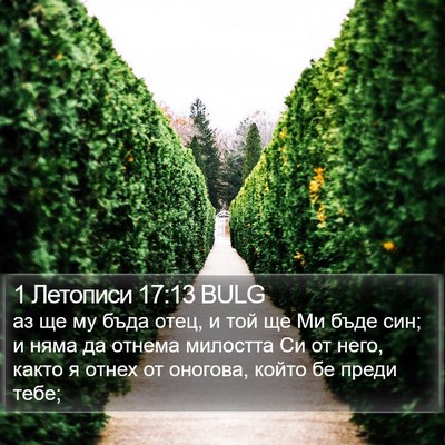 1 Летописи 17:13 BULG Bible Verse Image