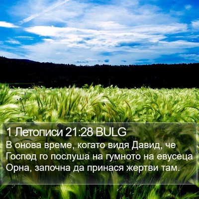 1 Летописи 21:28 BULG Bible Verse Image
