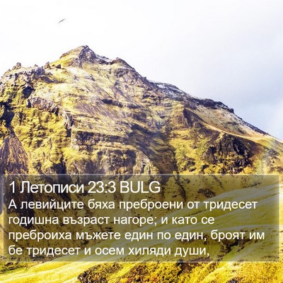 1 Летописи 23:3 BULG Bible Verse Image
