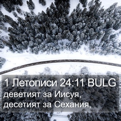 1 Летописи 24:11 BULG Bible Verse Image