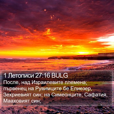 1 Летописи 27:16 BULG Bible Verse Image