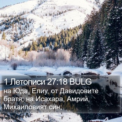 1 Летописи 27:18 BULG Bible Verse Image