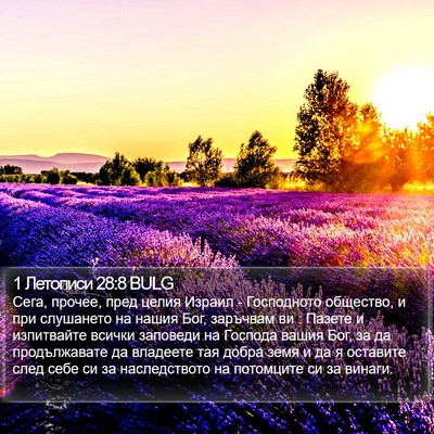 1 Летописи 28:8 BULG Bible Verse Image