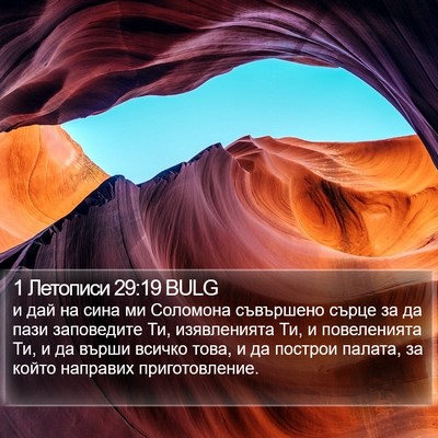 1 Летописи 29:19 BULG Bible Verse Image