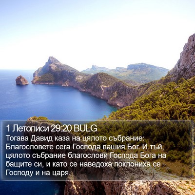 1 Летописи 29:20 BULG Bible Verse Image