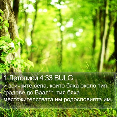 1 Летописи 4:33 BULG Bible Verse Image