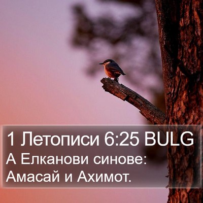 1 Летописи 6:25 BULG Bible Verse Image