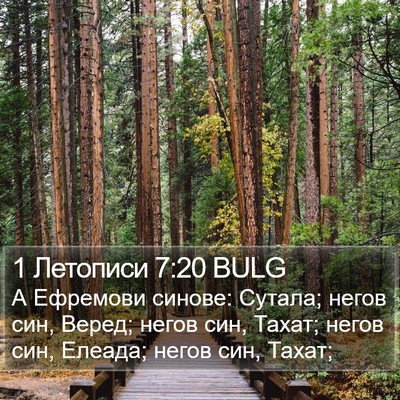 1 Летописи 7:20 BULG Bible Verse Image