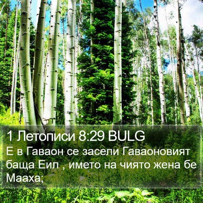 1 Летописи 8:29 BULG Bible Verse Image