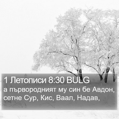 1 Летописи 8:30 BULG Bible Verse Image