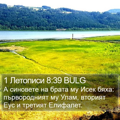 1 Летописи 8:39 BULG Bible Verse Image