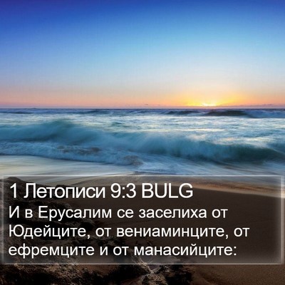 1 Летописи 9:3 BULG Bible Verse Image