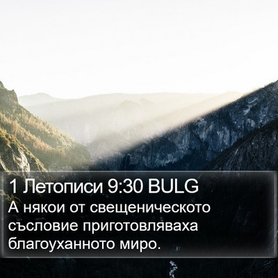 1 Летописи 9:30 BULG Bible Verse Image