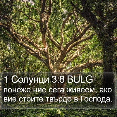 1 Солунци 3:8 BULG Bible Verse Image