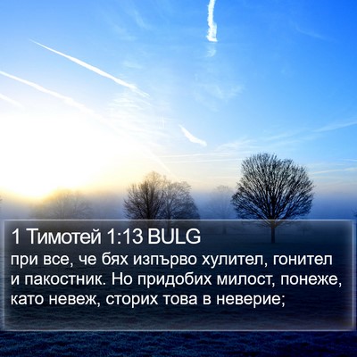 1 Тимотей 1:13 BULG Bible Verse Image