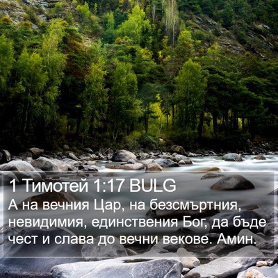 1 Тимотей 1:17 BULG Bible Verse Image