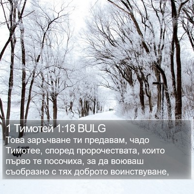 1 Тимотей 1:18 BULG Bible Verse Image