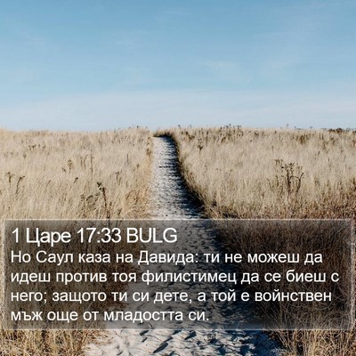1 Царе 17:33 BULG Bible Verse Image