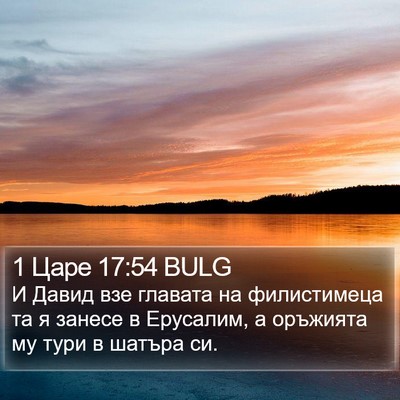 1 Царе 17:54 BULG Bible Verse Image