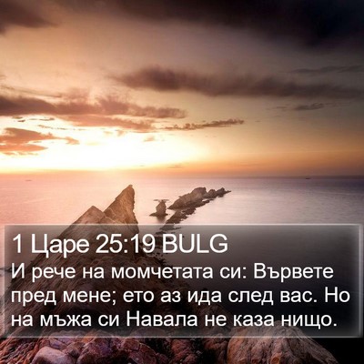 1 Царе 25:19 BULG Bible Verse Image