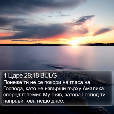 1 Царе 28:18 BULG Bible Verse Image