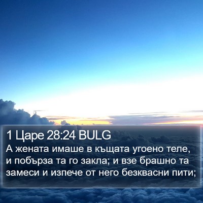 1 Царе 28:24 BULG Bible Verse Image