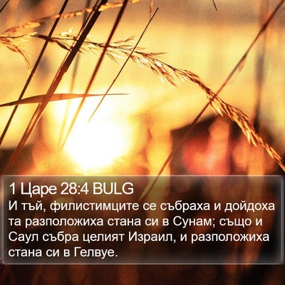 1 Царе 28:4 BULG Bible Verse Image