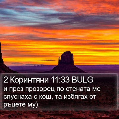 2 Коринтяни 11:33 BULG Bible Verse Image