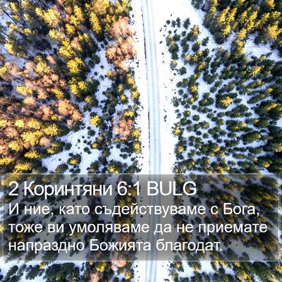 2 Коринтяни 6:1 BULG Bible Verse Image