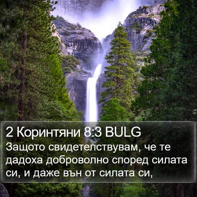2 Коринтяни 8:3 BULG Bible Verse Image