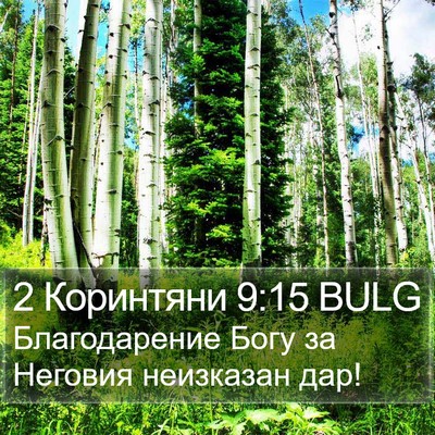 2 Коринтяни 9:15 BULG Bible Verse Image
