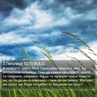 2 Летописи 10:10 BULG Bible Verse Image