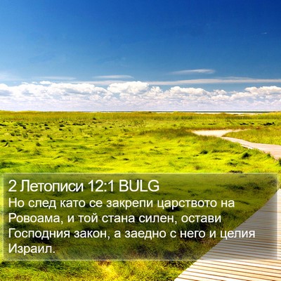 2 Летописи 12:1 BULG Bible Verse Image