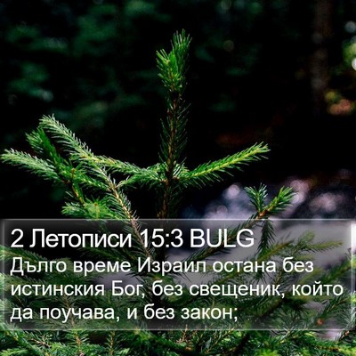 2 Летописи 15:3 BULG Bible Verse Image