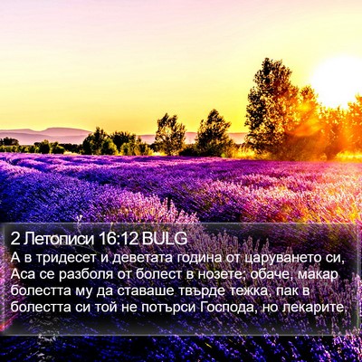 2 Летописи 16:12 BULG Bible Verse Image