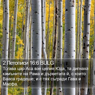 2 Летописи 16:6 BULG Bible Verse Image