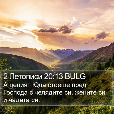 2 Летописи 20:13 BULG Bible Verse Image