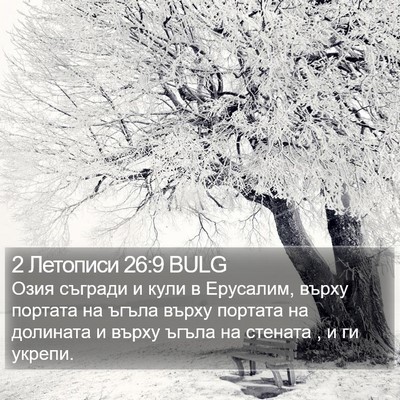2 Летописи 26:9 BULG Bible Verse Image