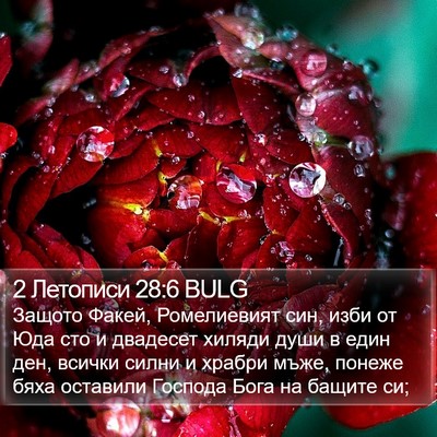 2 Летописи 28:6 BULG Bible Verse Image