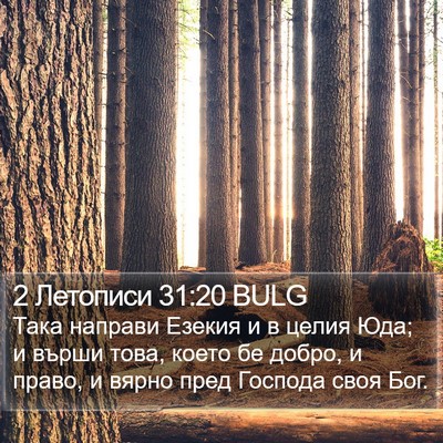 2 Летописи 31:20 BULG Bible Verse Image