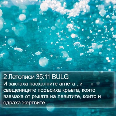 2 Летописи 35:11 BULG Bible Verse Image