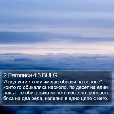 2 Летописи 4:3 BULG Bible Verse Image