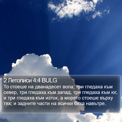 2 Летописи 4:4 BULG Bible Verse Image
