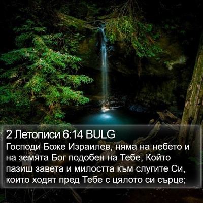 2 Летописи 6:14 BULG Bible Verse Image