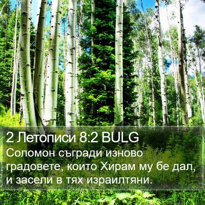2 Летописи 8:2 BULG Bible Verse Image