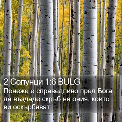 2 Солунци 1:6 BULG Bible Verse Image