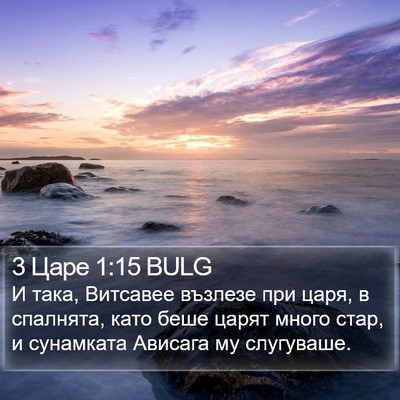 3 Царе 1:15 BULG Bible Verse Image