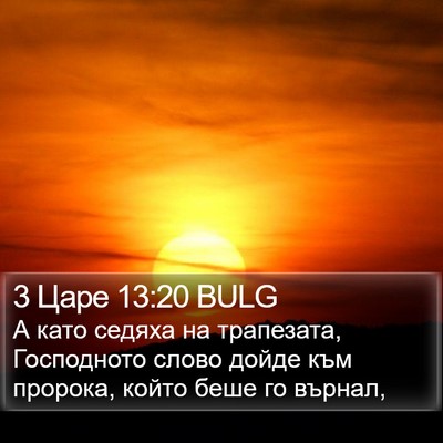 3 Царе 13:20 BULG Bible Verse Image